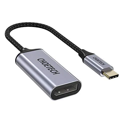 CHOETECH USB C a DisplayPort Adattatore 4K@60Hz, Tipo C a DisplayPort (Compatibile con Thunderbolt 3) per iPad PRO 2018, MacBook PRO, MacBook Air, Galaxy Note 10/S20/S10/S9/S8, Huawei P30 PRO/Mate 30