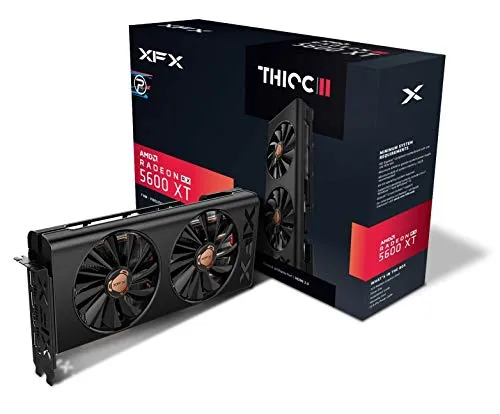 XFX - Scheda grafica, RX 5600 Xt Thicc II Ultra, 6GB Boost fino a 1620MHz, GDDR6 3xDP, HDMI 5600 XT