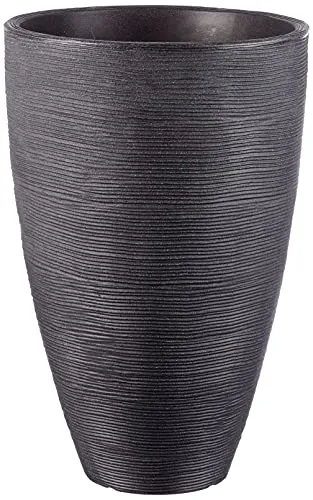 Dehner Vino Vaso, Ø 40 cm, altezza 60 cm, plastica, antracite