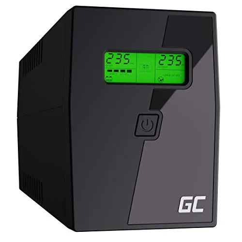 Green Cell® Gruppo di continuità UPS Potenza 600VA (360W) 230V Alimentatore protezione da sovratensioni line interactive AVR USB/RJ11 2X Schuko Uscite con Display LCD