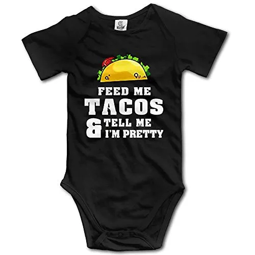 SDGSS Body Bambino Bodysuits Baby Feed Me Tacos & Tell Me I'm Pretty Bodysuit Cotton Baby Onesie