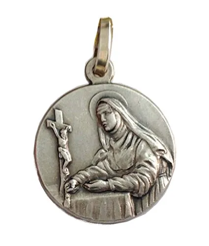 Medaglia in Argento Massiccio 925 di Santa Rita da Cascia - La Santa dei Casi Impossibili