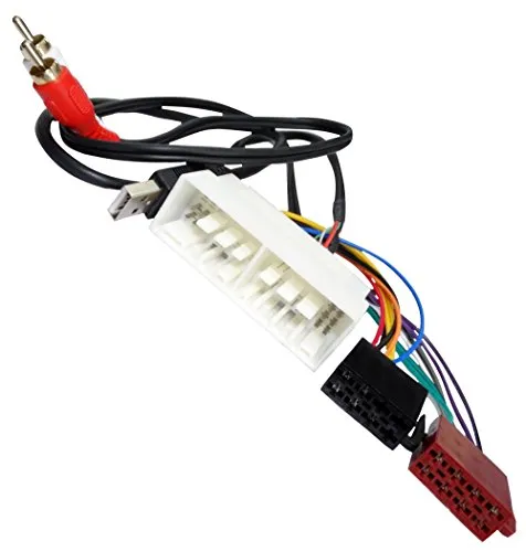 AERZETIX - Adattatore cavo - Connettore spina ISO USB RCA - Per autoradio - C40122