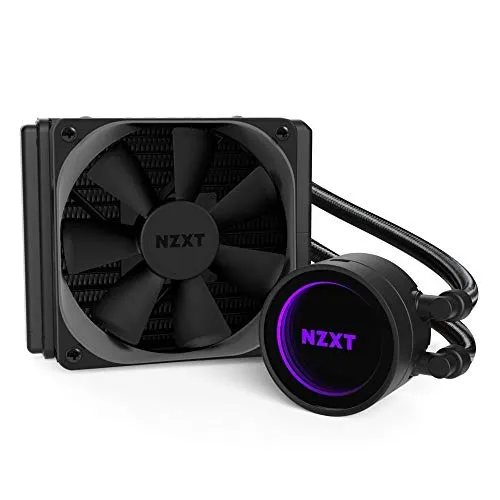 NZXT Kraken M22 120mm - All-In-One RGB CPU Liquid Cooler - CAM-Powered - Infinity Mirror Design - Reinforced Extended Tubing - Aer P120mm PWM Radiator Fan (Included)