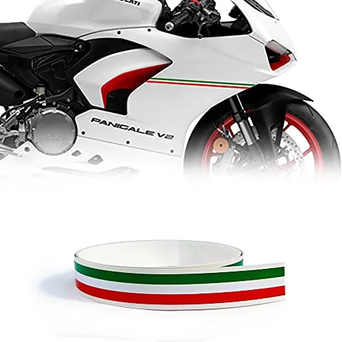 4R Quattroerre.it 10685 Strisce Adesive Tricolore Racing Stripe per Moto, 0.75 cm x 1.2 mt
