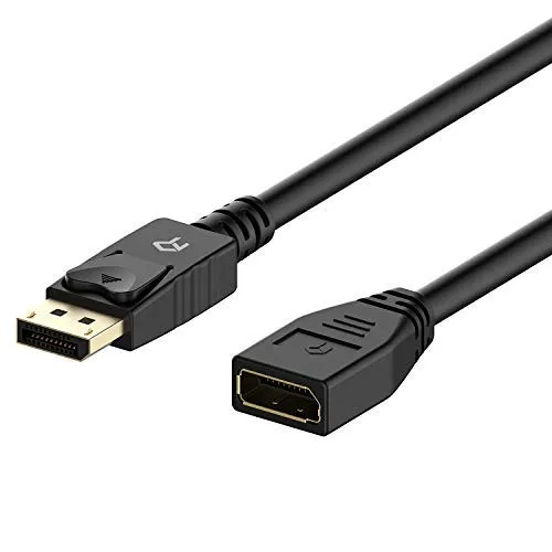 Rankie Cavo Prolunga Displayport, DisplayPort Maschio a Femmina Prolunga, 1.8m, Nero