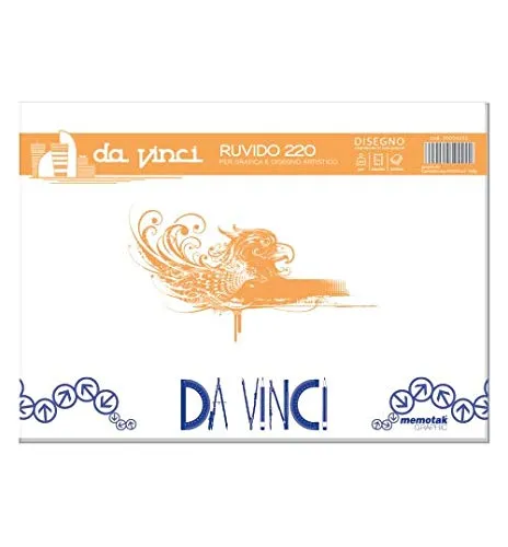 Memotak Album da Disegno Blocchi da Vinci 33x48 Ruvido- Confezione da 5 Blocchi