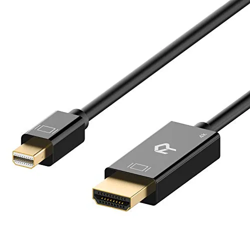 Rankie Cavo Mini Displayport (Mini DP) (Thunderbolt) su HDMI, 4K, 1,8m, Nero