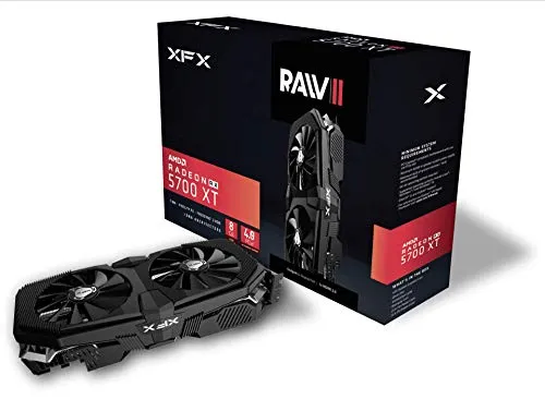 XFX RX-57XT8OFF6, scheda grafica RX 5700 Xt Raw II, 8GB, GDDR6, 1905 MHz, 3 porte DP, HDMI, PCI Express 4.0