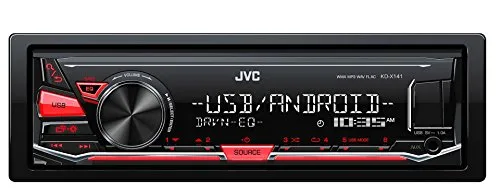 JVC KD-X141 Autoradio Digitale Compatibile con Android, Rosso