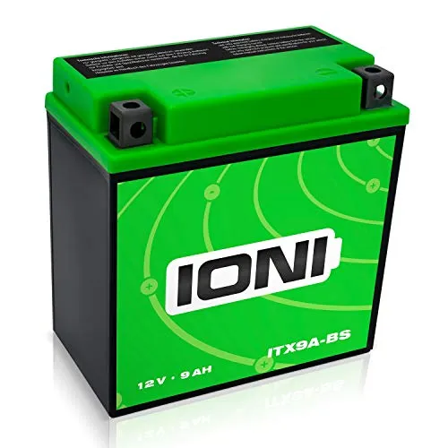IONI ITX9A-BS / IB9-B 12V 9Ah AGM batteria compatibile con YB9-B / YTX9A-BS sigillato/manutenzione libera moto batteria