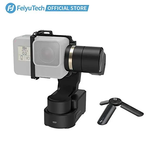 FeiyuTech WG2X Stabilizer Wearable Gimbal with Mini Tripod,Fits GoPro HERO8/HERO7/HERO6/HERO5/HERO4/GoPro Session Series/YI 4K/AEE,Splashproof