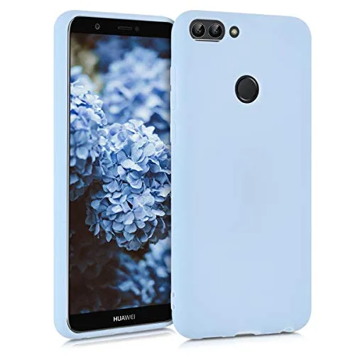 kwmobile Custodia Compatibile con Huawei Enjoy 7S / P Smart (2017) - Cover in Silicone TPU - Back Case per Smartphone - Protezione Gommata Blu Chiaro Matt