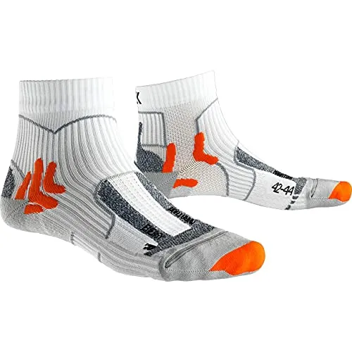 X-Socks Marathon Energy Socks, Calzini da Corsa Unisex-Adulto, Arctic White/Pearl Grey, 42-44