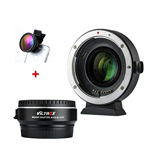 VILTROX EF-M2II,EF-EOS M2 Electronic Auto Focus Lens Adapter for Canon EOS EF EF-S Lens to EOS M EF-M M2 M3 M5 M6 M10 M50 M100 Camera (Viltrox EF-EOS M2)