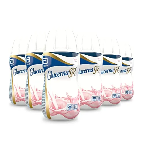 Glucerna SR | Alimento a Fini Medici Speciali Per Diabetici | Confezione 6X220ml | Gusto Fragola