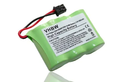 vhbw batteria compatibile con Panasonic FT-6202, KX-A36A, KX-T3610, KX-T3620, KX-T3640 telefono fisso cordless (600mAh, 3,6V, NiMH)