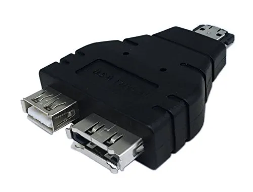 CERRXIAN eSATAp Power Over eSATA Combo Maschio a USB 2.0 Tipo A Femmina & ESATA Femmina Adattatore Connettore Convertitore