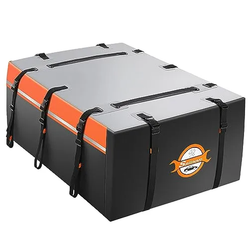 Sailnovo Box da Tetto Auto Box Portapacchi Auto Pieghevole Impermeabile Resistente, e Materiale PVC 700D, 580L/20 Piedi Cubi per Auto, Camion, SUV, etc