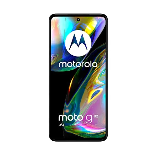 Motorola moto g82 (Tripla fotocamera 50MP, 5G, Display 6.5" OLED FHD+ 120Hz, Qualcomm Snapdragon 695, batteria 5000 mAh, 6/128GB espandibile, Dual SIM, Android 12, Cover Inclusa), Meteorite Gray