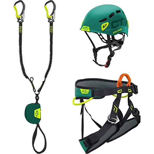 Climbing Technology VF Kit Premium (Hook-it Compact + Eclipse + Explorer), Set Via ferrata Unisex-Adulto, Multicolore (Multicolore), Taglia Unica