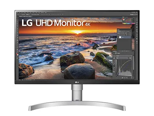 LG 27UN83A Monitor 27" UltraHD 4K LED IPS HDR 400, 3840x2160, AMD FreeSync 60Hz, HDMI 2.0 (HDCP 2.2), Display Port 1.4, USB-C, USB Hub, Speaker Stereo, Uscita Audio, Flicker Safe, Stand Pivot, Bianco