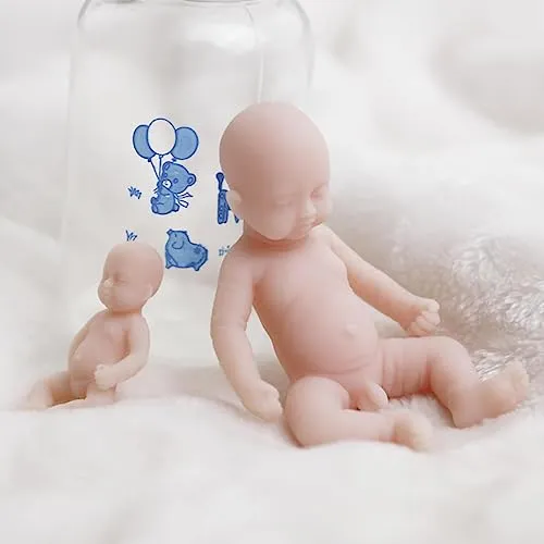 COSDOLL Bambola Reborn in silicone per bambini, bambola completamente in silicone, non in vinile, bambola realistica Reborn (5 cm e 10 cm, gemello)