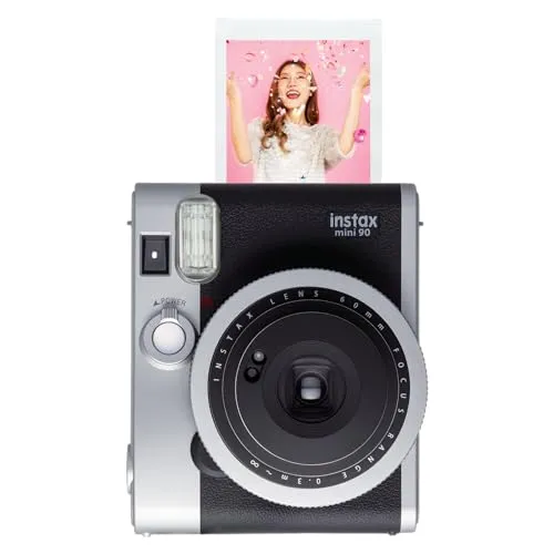 Fujifilm instax mini 90 Neo Classic Fotocamera Istantanea, Formato 62x46 mm, Nero/Argento