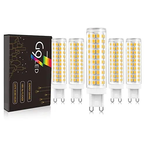 Lampadine G9 LED 12W Equivalente a G9 120W Lampada Alogena, Bianco Naturale 4000K, G9 Risparmio Energetico Lampadine, 1200LM, Angolo di visione 360°, Non-dimmerabile, 5PCS