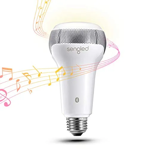 Sengled INS103 Pulse Solo E27 Lampadina Altoparlante Bluetooth, Bianco, 6 W, Grigio, a riflettore, plastica