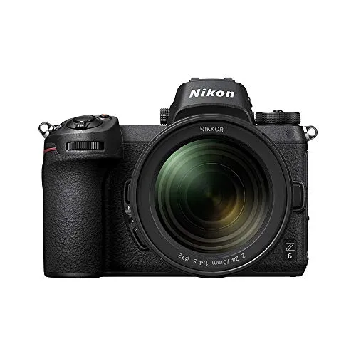 Nikon Z6 + NIKKOR Z 24-70 F/4 S Fotocamera Mirrorless Full Frame, CMOS FX da 24.5 MP, 273 Punti AF, Mirino OLED da 3.686k Punti Quad VGA, Video 4K, LCD 3.2", Nero