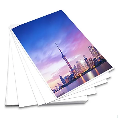 BUYGOO 20pz Carta Fotografica Autoadesiva A4 - (29.7 * 21cm, 180g/mq) Impermeabile Carta Fotografica Lucida Bianco, Photo Paper Glossy, Adatto per Stampante a Getto d'Inchiostro e Stampante Laser