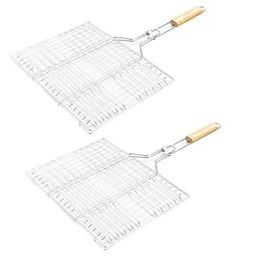 HANHAN Griglia per Barbecue in Acciaio Inossidabile (2pz 40x30cm)