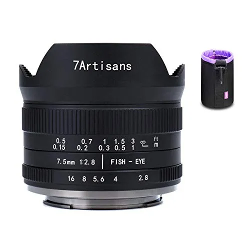 7artisans 7.5mm F2.8 II V2.0 obiettivo fisheye con 190° angolo di vista, per Fuji X-montare X-A1 X-A10 X-A2 X-A3 A-AT X-M1 XM2 X-T1 X-T3 X-T10 X-T2 X-T20 X-T30 X-Pro1 X-Pro2 X-E1 X-E2 E-E2s X-E3