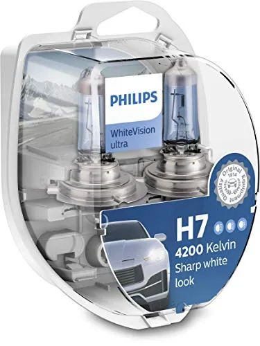 Philips automotive lighting 12972WVUSM WhiteVision Ultra H7 Lampada fari, Twin box, Set di 2