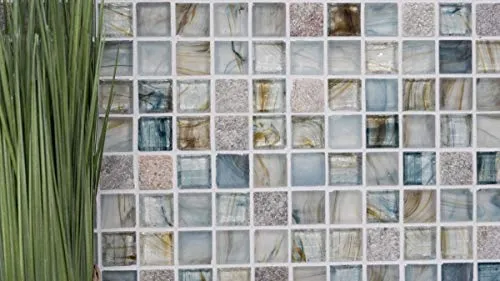 Grigio chiaro traslucido Mosaico in vetro Pietra di cristallo