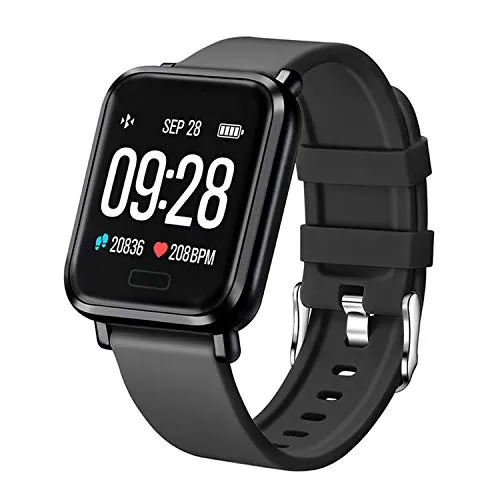 Tipmant Smartwatch Orologio Fitness Uomo Donna Bambini Cardiofrequenzimetro da Polso Impermeabile IP68 Orologio Contapassi Pressione Sanguigna Fitness Tracker per Android iPhone Samsung Huawei Xiaomi