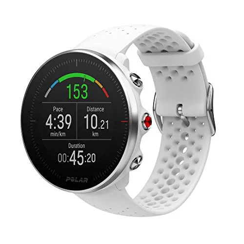 Polar Vantage M, Sportwatch per Allenamenti Multisport, Corsa e Nuoto, Impermeabile con GPS e Cardiofrequenzimetro Integrato, 46 mm, Unisex – Adulto, Bianco, M/L