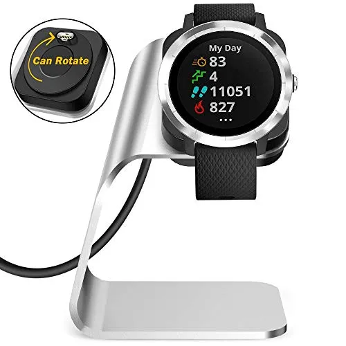 KIMILAR Caricatore Compatibile con Garmin Vivoactive 3 / Fenix 5 / Forerunner 935 Caricatore, Data SYNC Cavo di Ricarica per Vivoactive 3/3 Music / 3 Trainer, Fenix 5/5 Plus, Forerunner 935, Argento