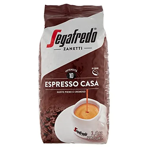 Segafredo Zanetti Segafredo Caffè in Grani, Linea Le Classiche Espresso Casa, Gusto Pieno e Cremoso, Espresso Casa, 500 g (Confezione da 1)