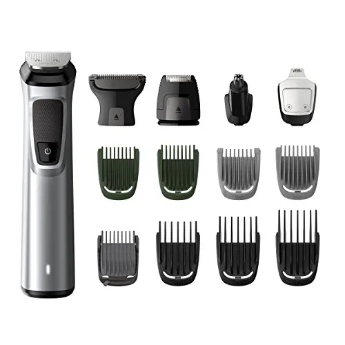 Philips Grooming Kit serie7000 MG7720/18 Tagliacapelli, Regolabarba uomo, Rifinitore Corpo/Naso/Orecchie, Premium, 14in1