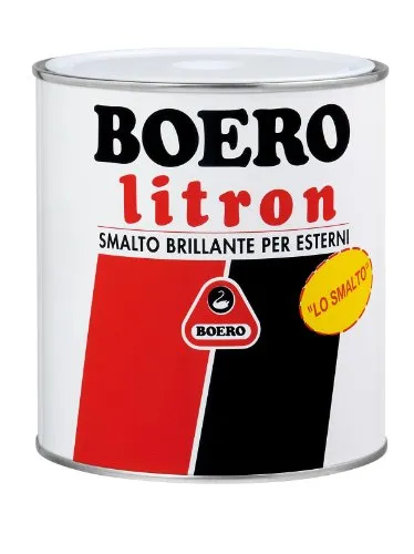 LITRON BOERO SMALTO LUCIDO SINTETICO LT. 0,750 VERDE VITTORIA X ESTERNI ED INTERNI.