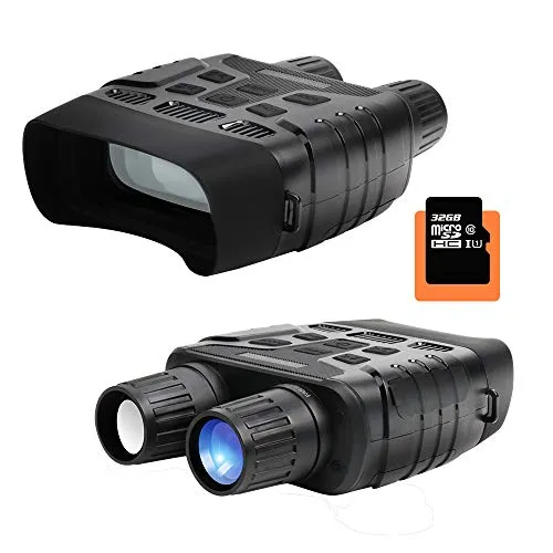 Wimaha Binocolo per visione notturna digitale HD infrarossi impermeabile 1080P 30FPS Macchina fotografica e videocamera con campo di rilevamento 400m LCD TFT da 2,3 pollici con scheda di memoria 32G