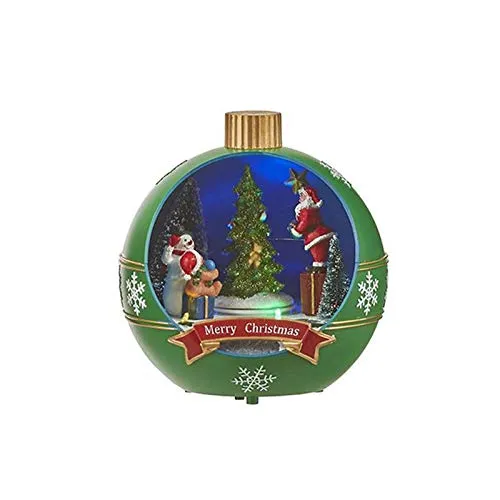 Edelman Pallina con Scena Rossa/Verde A Batteria Natale Decorazioni, Multicolore, 8718861435313