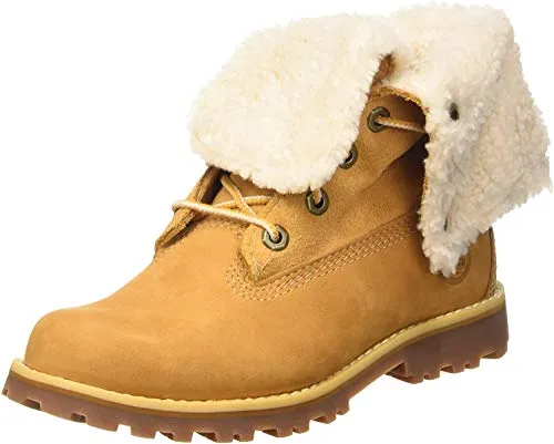 Timberland 6 In WP Shearling Boot, Stivaletti, Unisex - bambino, Marrone (Wheat), 38 EU