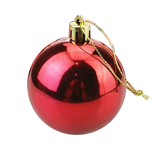 Palline di Natale Accessori 12-50cm, Rosso Plastica Infrangibile Decorazione Palla di Natale Ciondolo Albero di Natale Regalo (Size : 20cm)