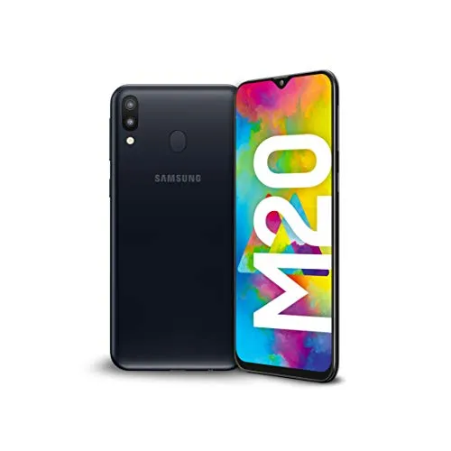 Samsung Galaxy M20 Smartphone, Display 6.3" FHD+, 64 GB Espandibili, RAM 4 GB, Batteria 5000 mAh, 4G, Dual SIM, Android 8.1.0 Oreo, [Versione Italiana], Nero (Charcoal Black)