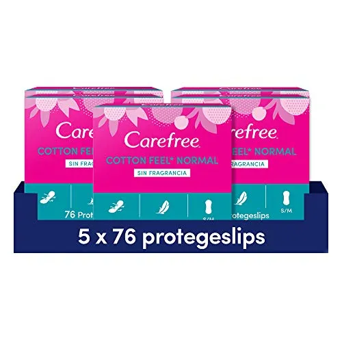 Carefree FlexiComfort - Salvaslip extra sottili, assorbenti, traspiranti e senza profumo, Multipack 5 x 76 pezzi (380 pezzi)