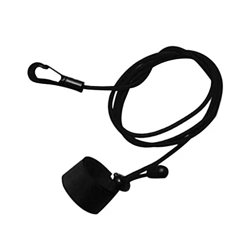 MagiDeal Kayak Pagaia Guinzaglio Elastico Resistente del Cavo del Bungee Canoe Paddle Leash con Gancio a Scatto - Nero