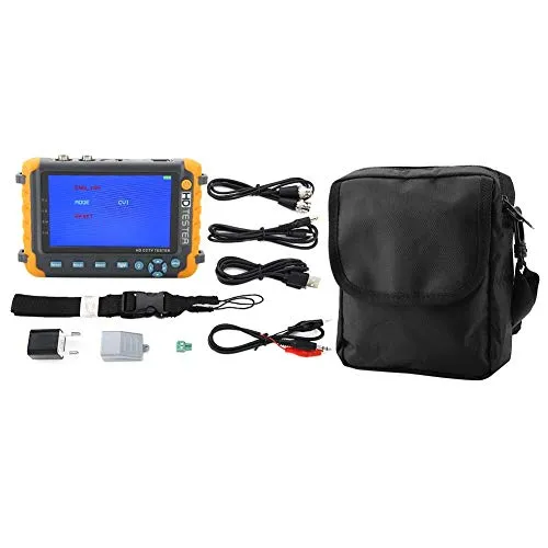 CCTV Tester, Akozon 4-in-1 Tester Telecamere 1080P / 5MP HD AHD + TVI + CVI + CVBS Telecamera Analogica Test HD Combine 5inch LCD CVBS Tester Video/Telecamera di Sicurezza